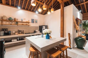 Deluxe Villa, 6 Bedrooms, Private Pool, Pool View | Private kitchen | Fridge, stovetop, coffee/tea maker, toaster - Villa Saint Laurent by Alfred in Bali (Seminyak)