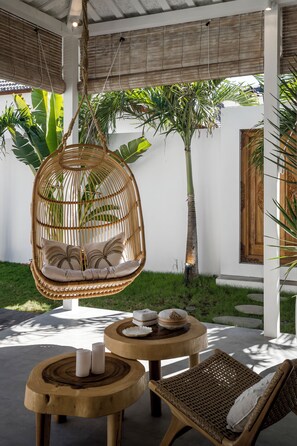 Deluxe Villa, 6 Bedrooms, Private Pool, Pool View | Living area | 32-inch Smart TV with digital channels - Villa Saint Laurent by Alfred in Bali (Seminyak)