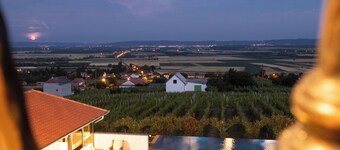 Luxury villa with jacuzzi, sauna and pool surrounded by vineyards