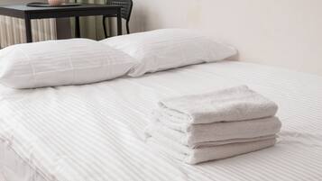 1 bedroom, iron/ironing board, bed sheets