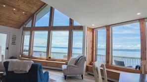 TV, fireplace - Sail Away Home: Serenity Awaits with Sprawling Sunset Views (Aurora)