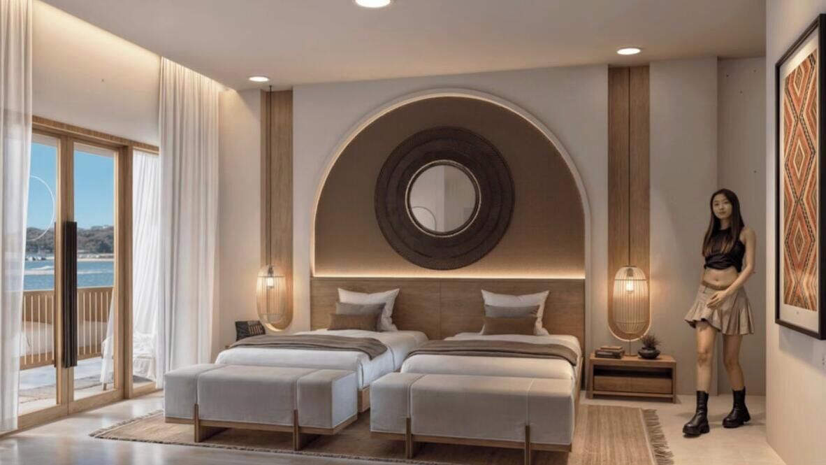 Deluxe Double or Twin Room, Patio, Sea View