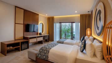 Chambre Deluxe Double ou avec lits jumeaux, patio, vue mer