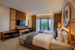 Chambre Deluxe Double ou avec lits jumeaux, patio, vue mer