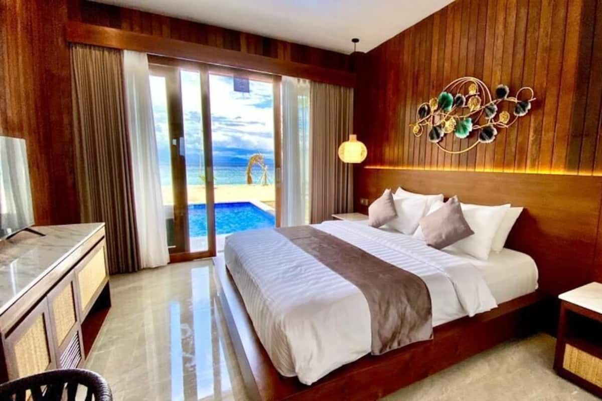 Habitación doble superior, 1 cama de matrimonio, balcón, vistas al mar | Caja fuerte, wifi gratis, ropa de cama