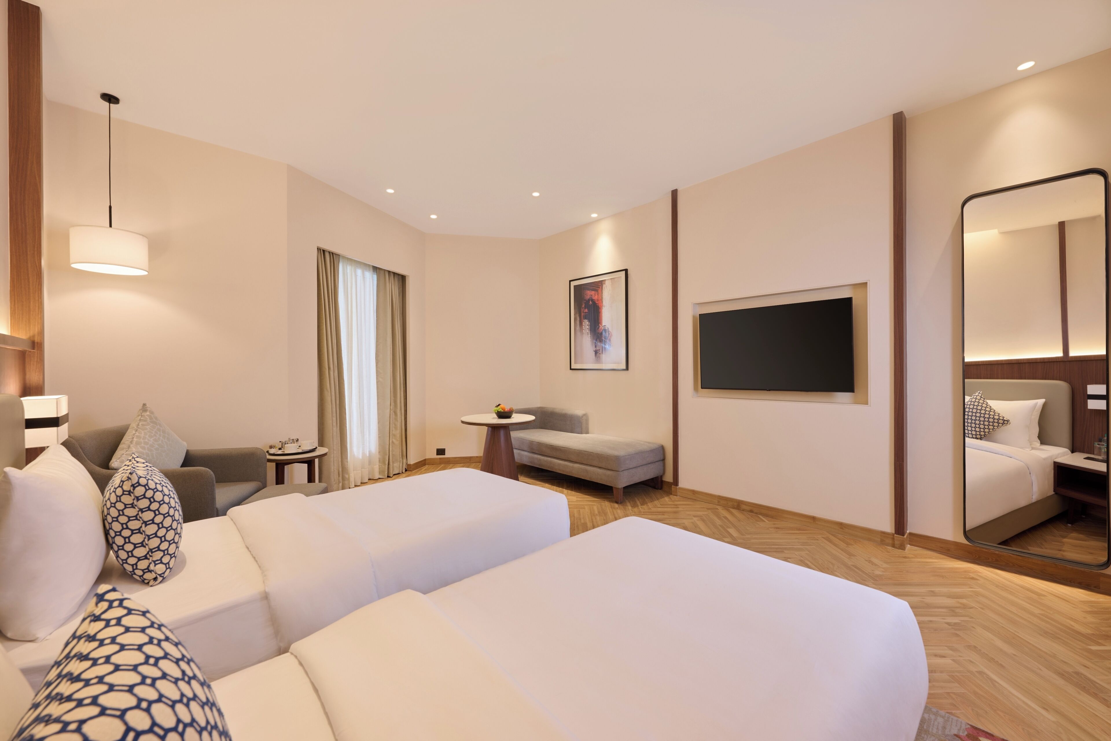 Minibar, in-room safe, desk, laptop workspace