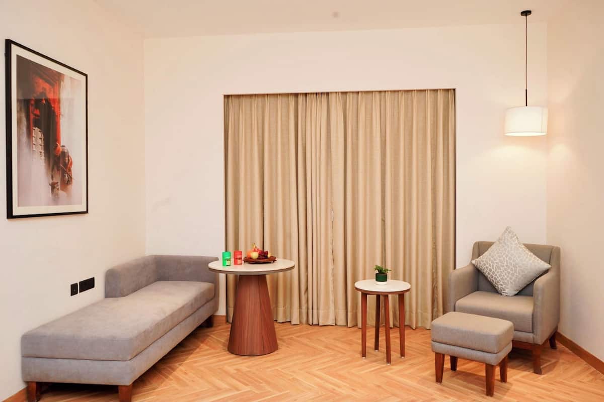 Suite | Living area | 55-inch flat-screen TV with satellite channels