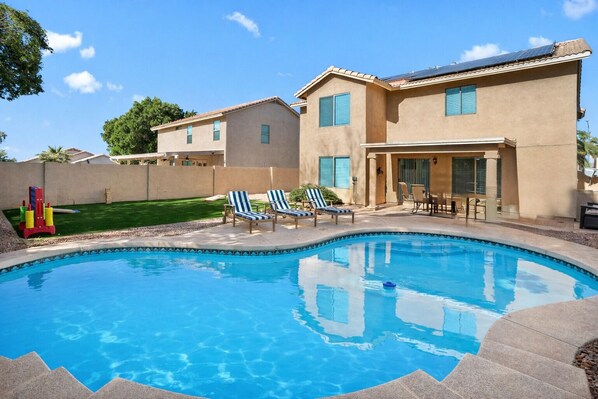 Outdoor pool, a heated pool - Family Oasis w/ Heated Pool near Spring Training! (Peoria)