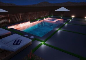 Pool - 3-Bedroom Pool House with Golf & Sunset Views (Indio)