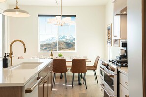 Fridge, microwave, oven, stovetop - All-Seasons Adventure Basecamp | Hot Tub, Games & Fitness Room, Views (Heber City)