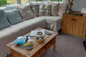 TV, fireplace, stereo - 1 Bed Caravan Sleeps 2 -Dog Welcome -Free Parking (Penzance)