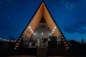 Exterior - NEW! A-Frame Forest Retreat — Hot Tub, Firepit, Arcade, Swings (Broken Bow)