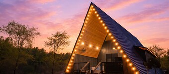 NEW! A-Frame Forest Retreat — Hot Tub, Firepit, Arcade, Swings