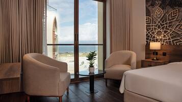 Deluxe Double Room, Pool View | Select Comfort beds, in-room safe, desk, laptop workspace