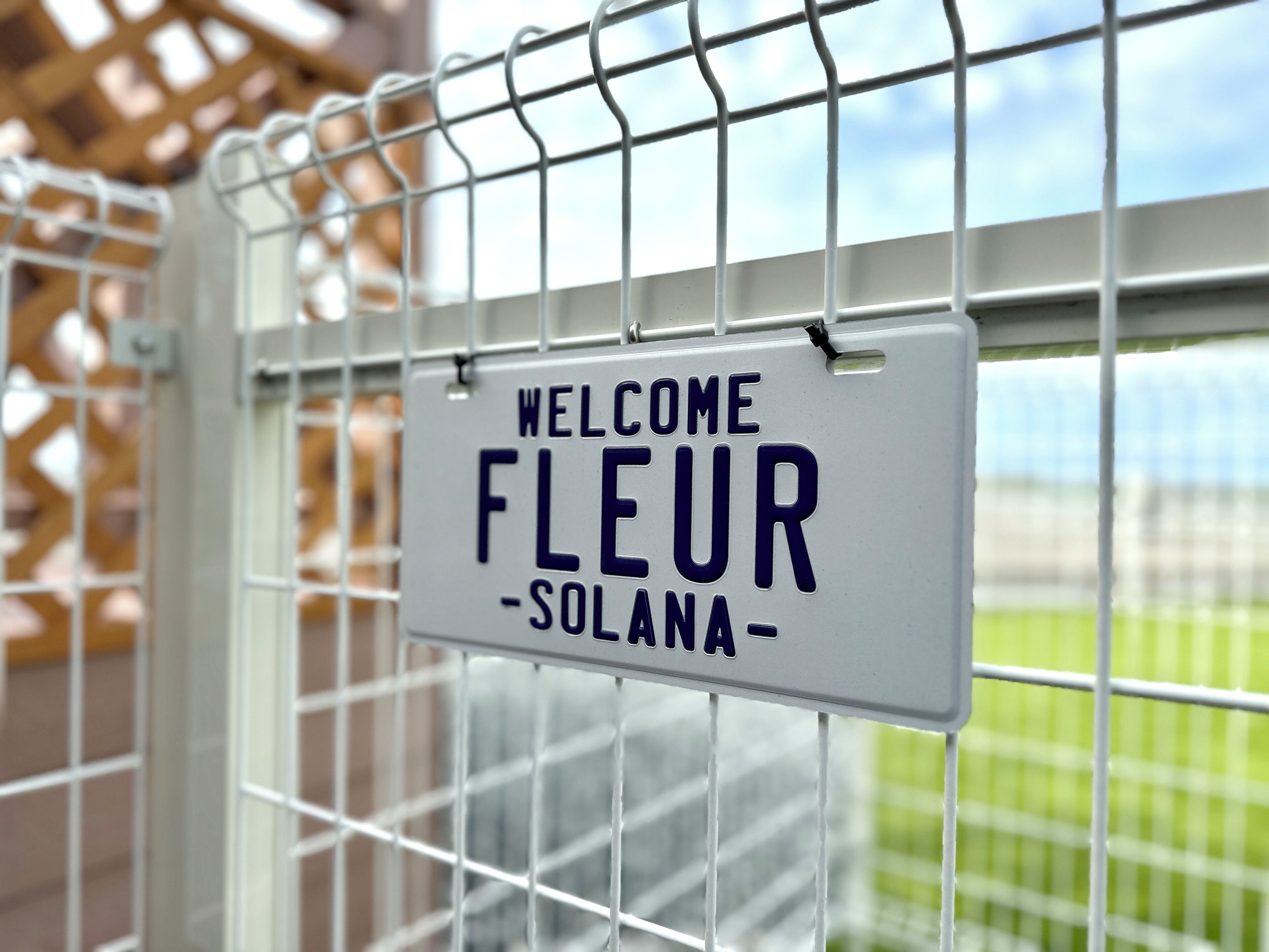A welcome sign for Soleilana.