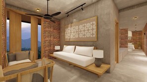 Phòng Suite trăng mật, quang cảnh núi | Két bảo mật tại phòng, bàn, khu vực làm việc phù hợp cho laptop 