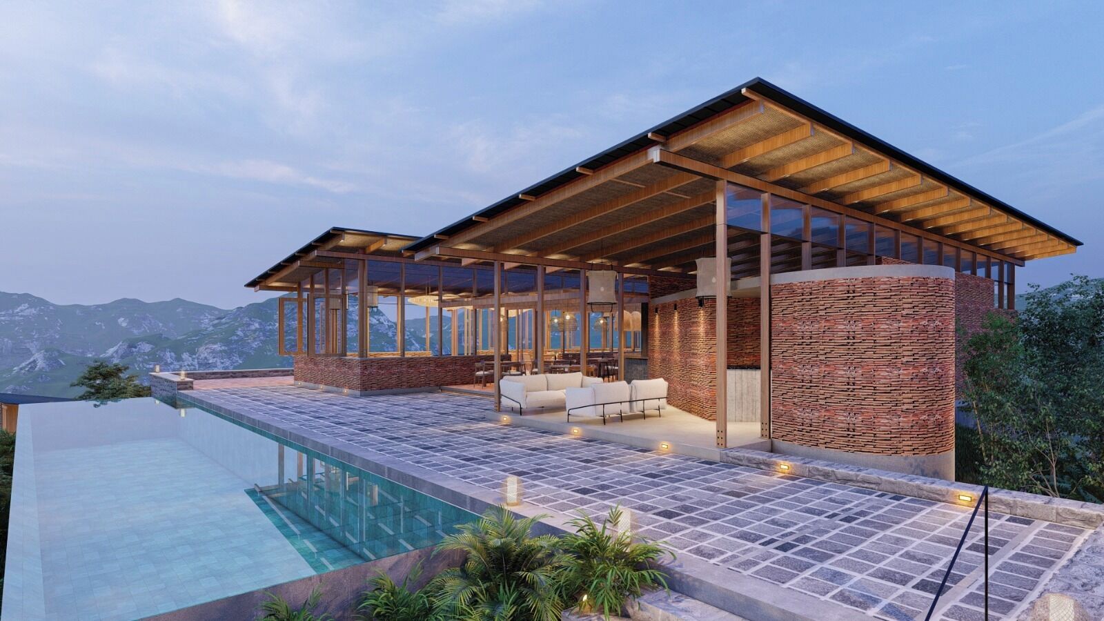 สระว่ายน้ำกลางแจ้ง