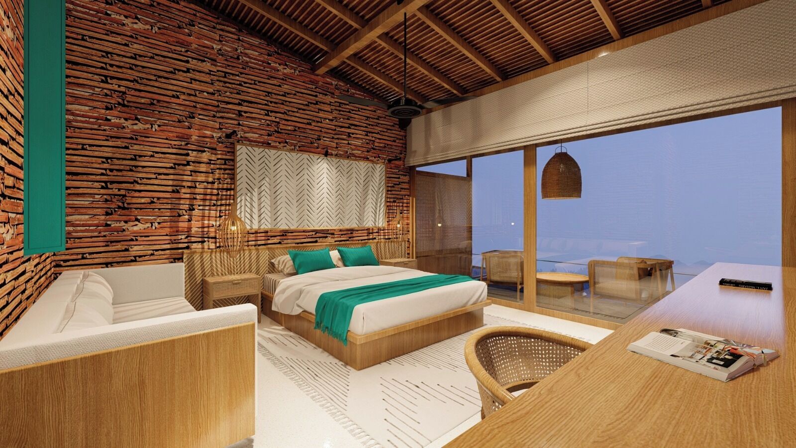 Caja de seguridad en la habitación y escritorio 