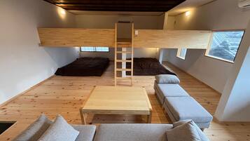 Desk, free WiFi, bed sheets