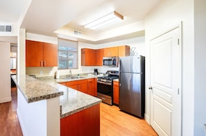 Microwave, oven, stovetop, dishwasher