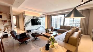 Executive 3 Bedroom Suite | Living area | Smart TV