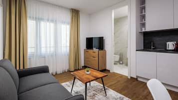 Apartamento família, vários quartos (City Apartman Adialuxe S5) | Cozinha privada | Geladeira, fogão, cooktop, lava-louças