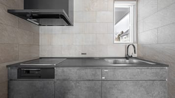 Apartment | Private kitchen | Fridge, microwave, stovetop, rice cooker