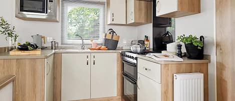Fridge, oven, stovetop, toaster