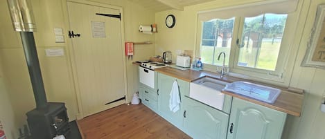 Fridge, oven, stovetop, toaster