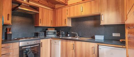 Refrigerador, horno, placa de cocina, tostadora