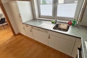 Fridge, oven, stovetop, dishwasher