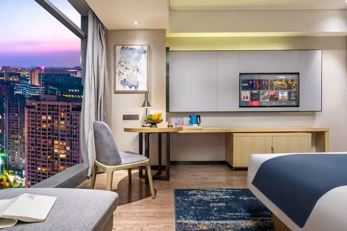 Premium bedding, down comforters, memory foam beds, desk