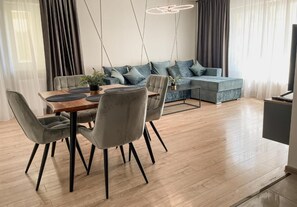Apartment, Balcony, Mountain View | Dining - MoHost Blue Moon Apartments (Brasov)