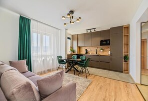 Apartment, Balcony, Mountain View | Living area - MoHost Blue Moon Apartments (Brasov)