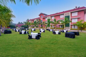 Outdoor banquet area
