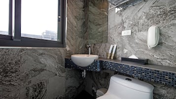 Dusche, Regendusche, Haartrockner, Handtücher