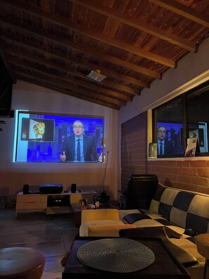 Villa, 5 Bedrooms, Smoking, Private Pool | Living room - Villa With Spectacular Medellin View With Pool and Mini Basket-futbol Field (Medellín)