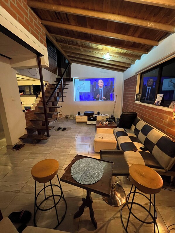 Villa, 5 Bedrooms, Smoking, Private Pool | Lounge - Villa With Spectacular Medellin View With Pool and Mini Basket-futbol Field (Medellín)