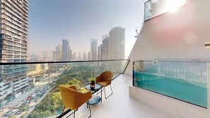 Terrace/patio - Aesthetic 1 Bed l Own Private Pool l Circle Mall (Jumeirah Village Circle)