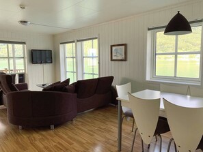 Family Apartment, Balcony, Sea View | Dining - Skjolden Resort (Skjolden)
