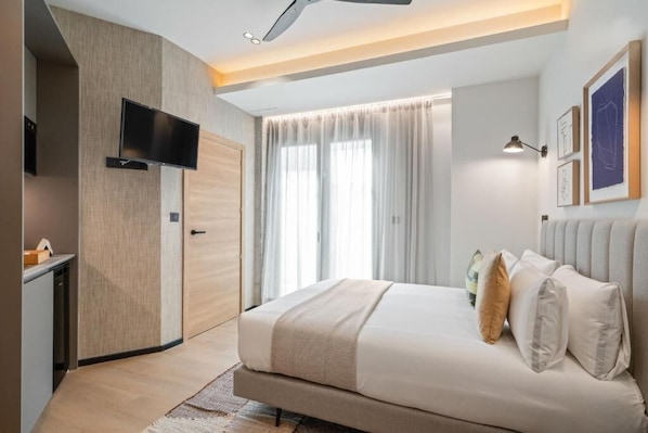 Chambre Double, accessible aux personnes à mobilité réduite, rez-de-chaussée | Fer et planche à repasser, Wi-Fi gratuit