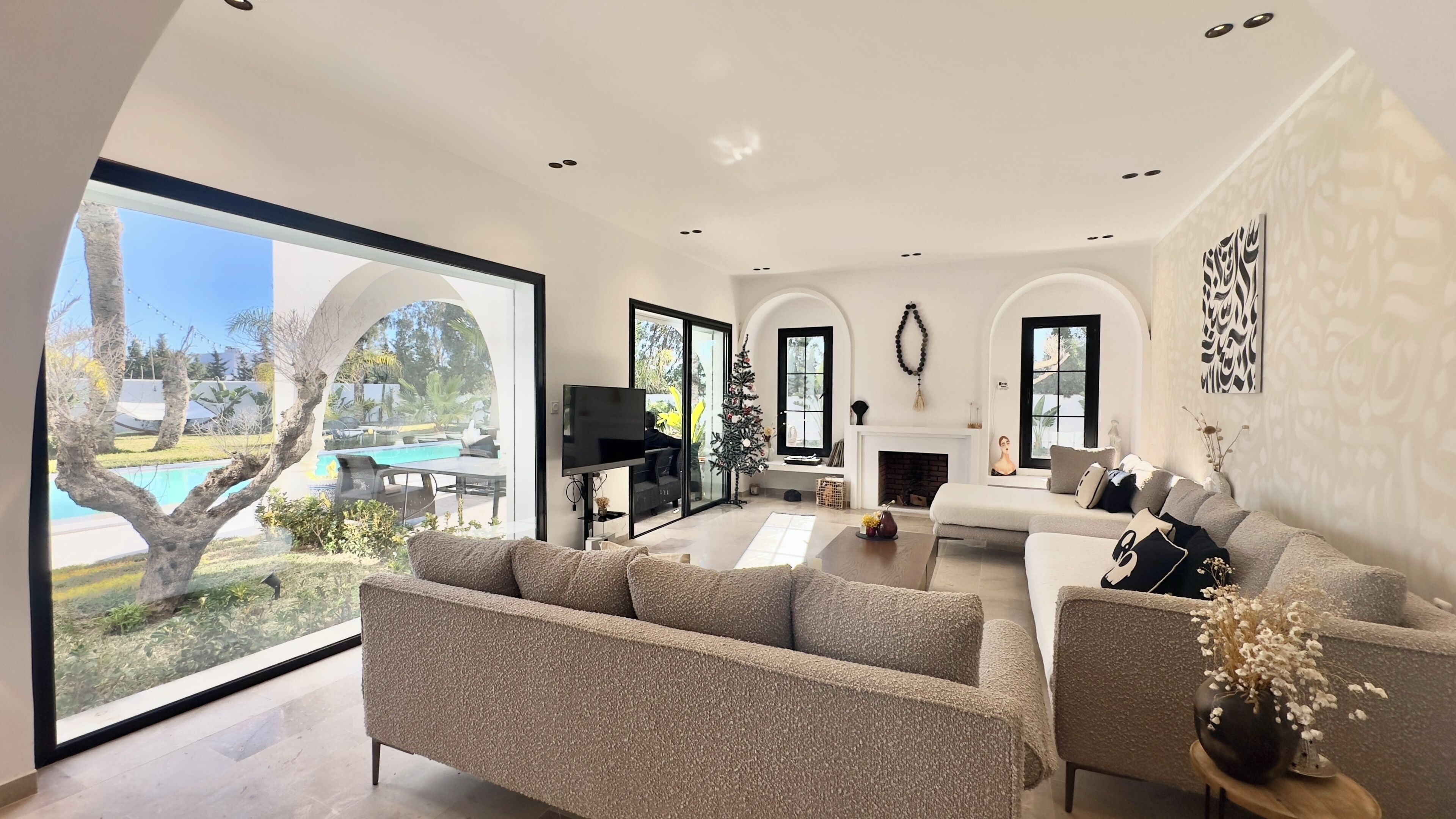 Villa, 4 Bedrooms, Smoking, Private Pool | Living area