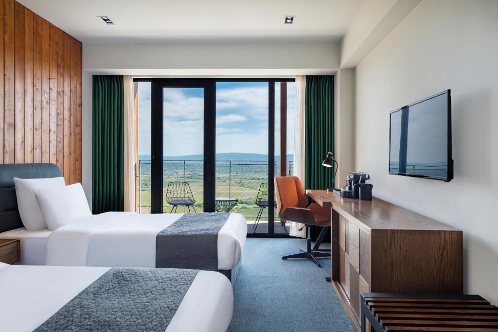 Camera Standard con 2 letti singoli, balcone | Una cassaforte in camera, Wi-Fi gratuito, accesso in sedia a rotelle