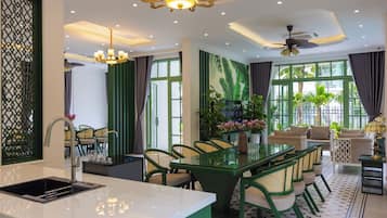 Luxury Villa, 4 Bedrooms, Private Pool, Sea View | Living area