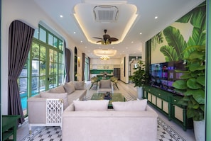 Luxury Villa, 4 Bedrooms, Private Pool, Sea View | Living area - Fortune Villa Phu Quoc (An Thoi)
