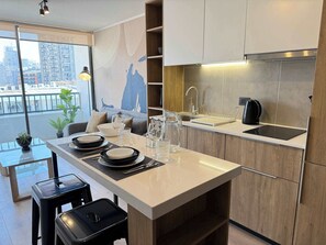 Fridge, microwave, oven, stovetop - HOM l 1D1B WiFi Calefacción Lavandería Smart TV (Santiago)