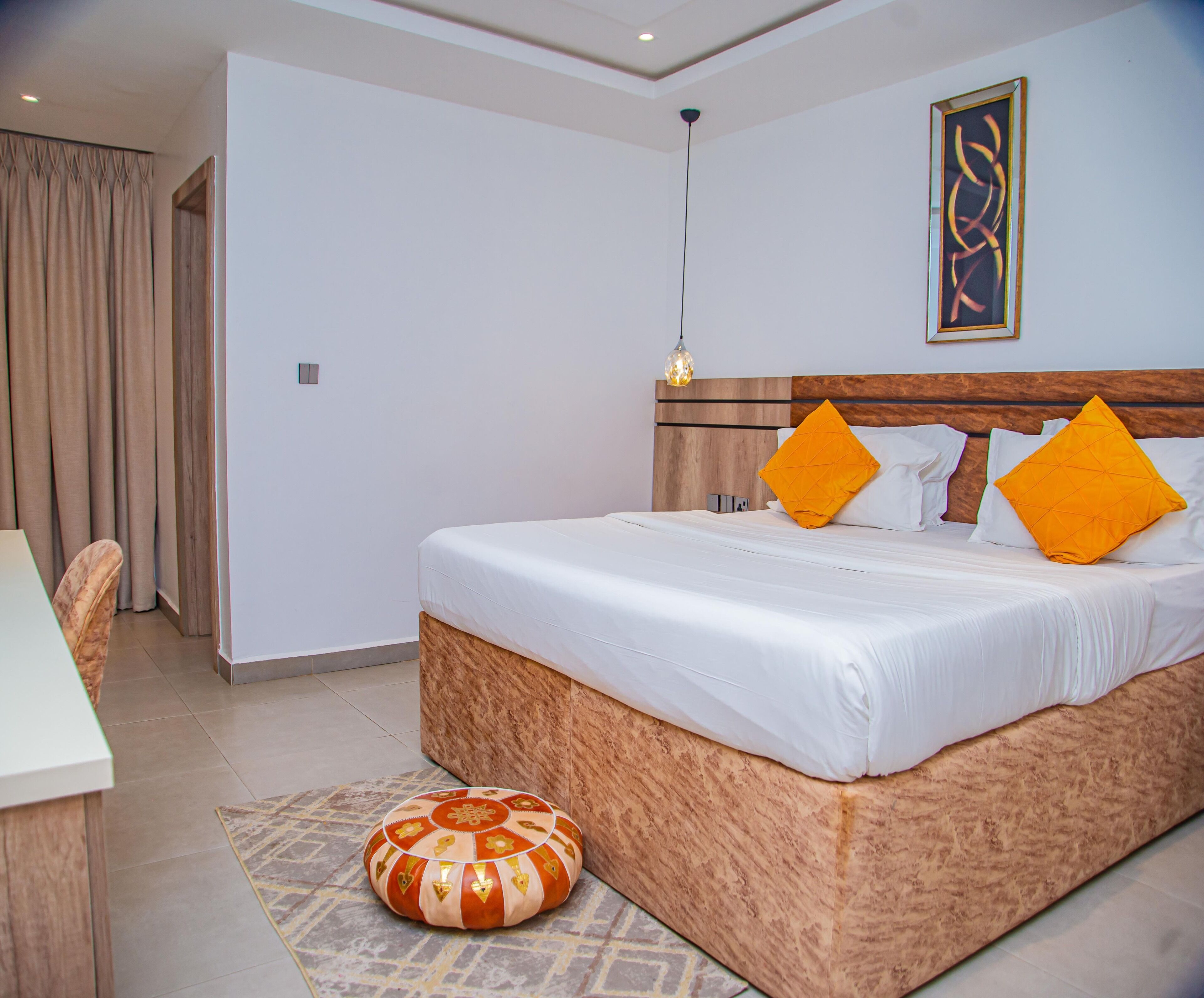 Economy Apartment, Balcony, City View | Desk, laptop workspace, blackout drapes, soundproofing