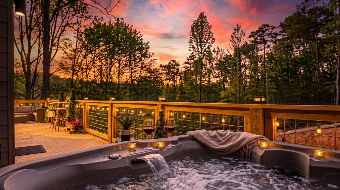 Outdoor spa tub