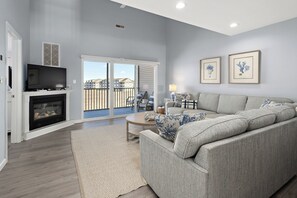 Smart TV - Bethany Bay Hideaway: Spacious, Modern 4 bed, 4 bath condo, water & wetland view (Ocean View)