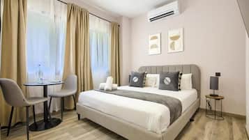 Habitación estándar doble, accesible en silla de ruedas, planta baja | Tabla de planchar con plancha y wifi gratis